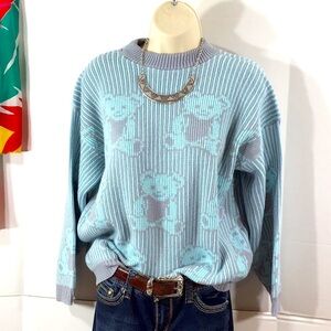 Adele Knitwear vintage teddy bear sweater